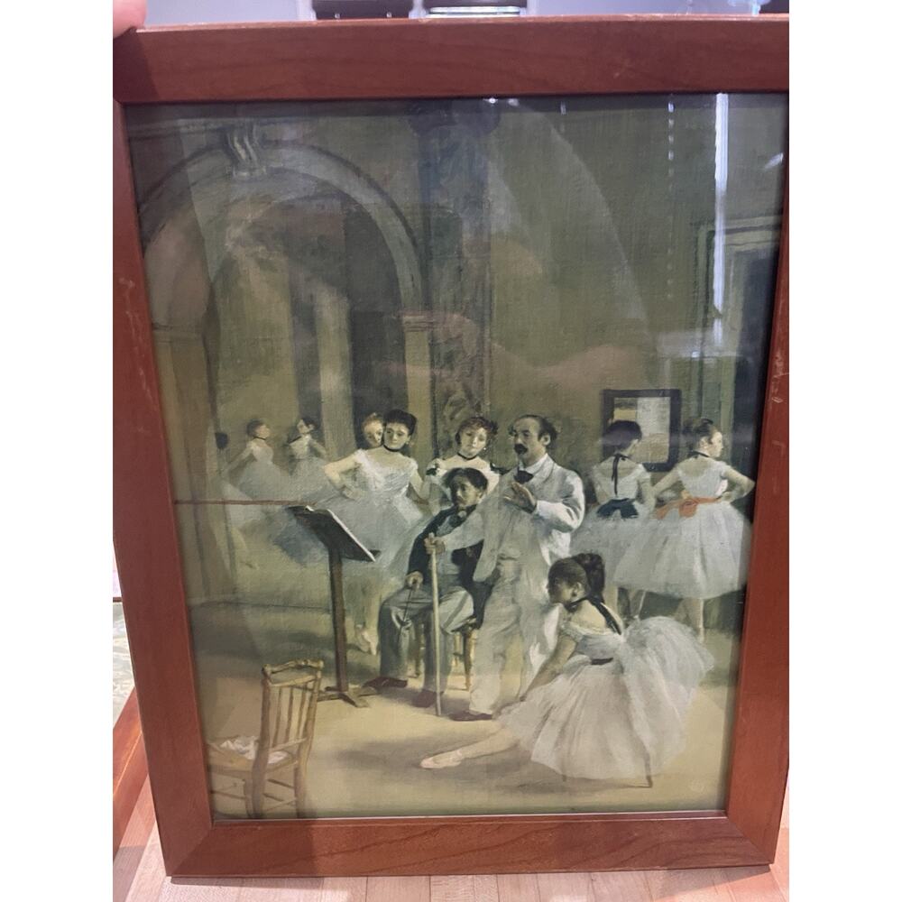 EDGAR DEGAS BALLERINAS SET OF TWO VINTAGE FRAMED ART PRINTS - Picture 2 of 13